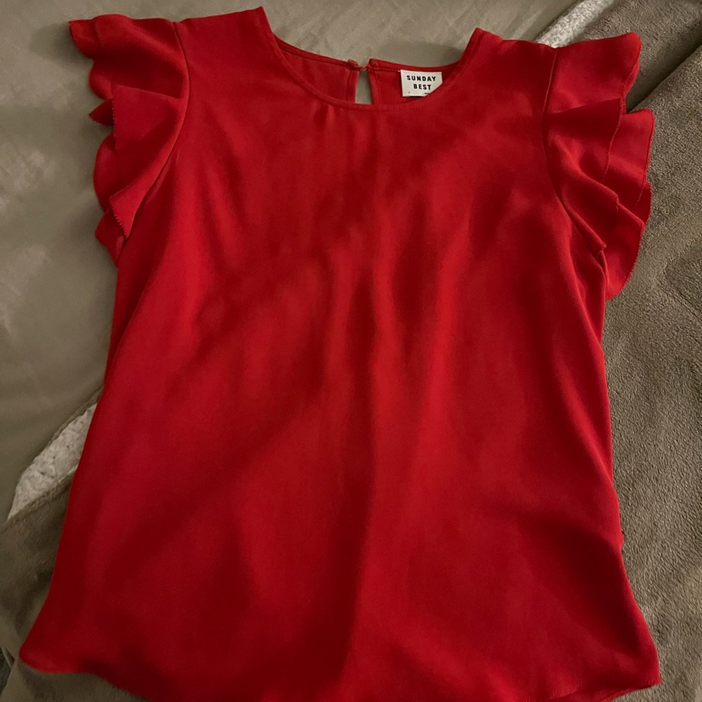 Sunday Best red blouse